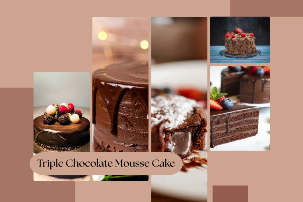 Triple chocolate Mousse Cake